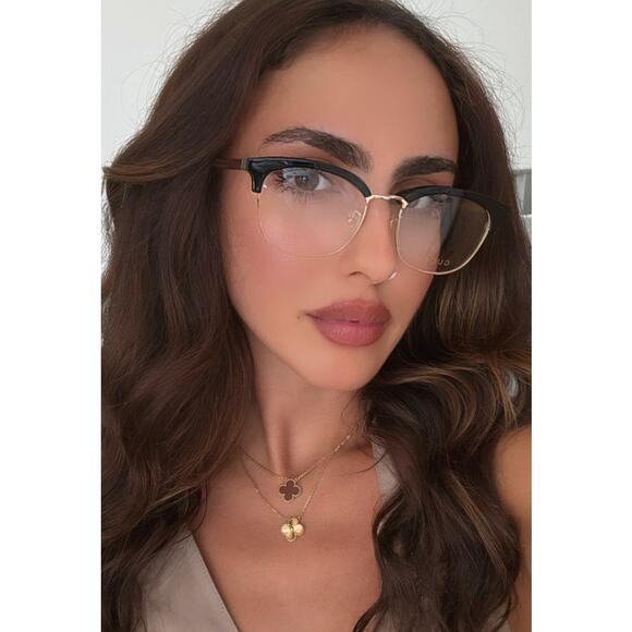 NEW Gucci GG0698OA Black Gold Eyeglasses Frames - Picture 2 of 10